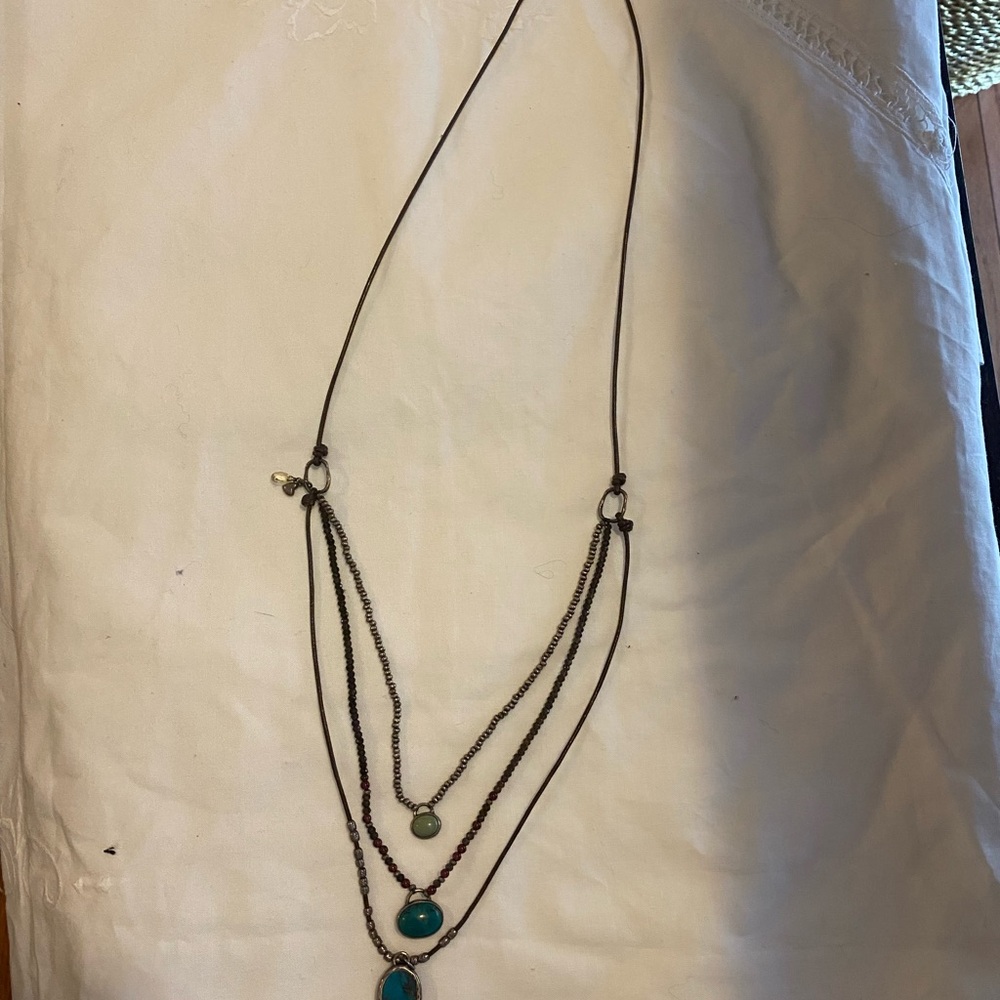 Sundance Multi-Layered Necklace with Turquoise Accents